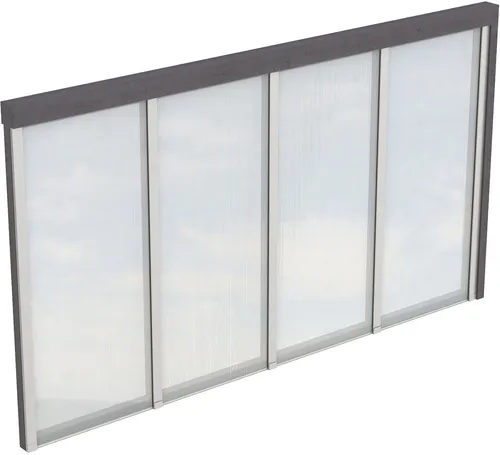 Skanholz Carport-Seitenwand mit Polycarbonat 355x200 cm - Robuste Seitenwand für Carports, aus Fichtenholz in schiefergrau, mit 10 mm Polycarbonat für optimalen Wetterschutz und 5 Jahre Herstellergarantie.