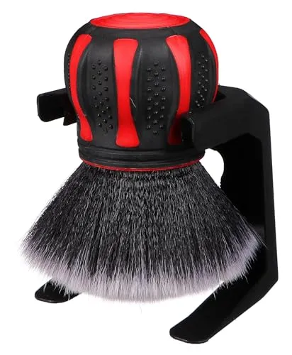 SIXTOL CAR Detailing Brush Ball 1 | Auto Reinigungsbürste | Großer Bürstenkopf | Innen- und Außenreinigung | rutschfeste Kugelgriff | Felgenreinigung | Inklusive Ständer | Schonend für Oberflächen