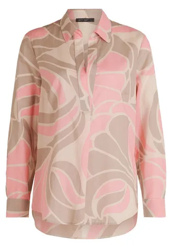 Betty Barclay Damen Longbluse Langarm Nature/Rosé, Größe 44 - Damenbluse mit lässiger Passform und V-Ausschnitt, ideal für einen eleganten Look. Hergestellt aus hochwertigem Material für optimalen Tragekomfort.