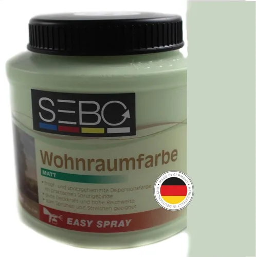 Wandfarbe Grün Wohnraumfarbe MONTE Innenfarbe Innenwandfarbe Decke 0,8Liter