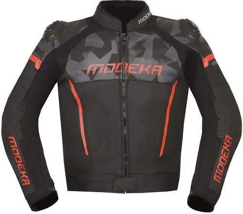 Modeka Valyant Motorradjacke schwarz rot Gr. 48