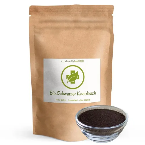 Schwarzer Knoblauch Pulver 100 g - Black Garlic aus Spanien - ohne Zusätze