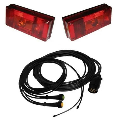 Aspöck Midipoint 1 Set Lampen mit Kabel 5m - Beleuchtung für Fahrzeuganhänger, inklusive 7-poligem Kabel, sorgt für optimale Sichtbarkeit und Sicherheit auf der Straße.