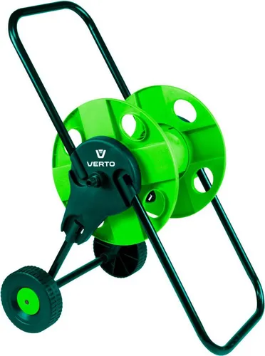 Verto 15G791 Gartenschlauchaufroller - Praktischer Schlauchwagen in Grün - Schlauchwagen für ½ Zoll Schläuche, leicht und mobil mit 2 Rädern. Ideal für müheloses Bewässern und Transportieren im Garten.