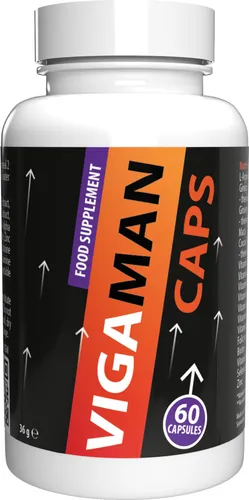 Vigaman Caps - 60 Kapseln, hochdosiert und vegan mit L-Arginin, Ginkgo Biloba und Maca für optimale Vitalität und Fruchtbarkeit