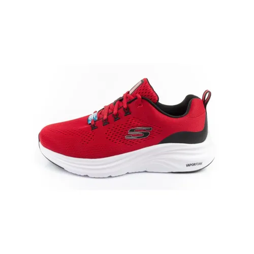 Skechers Herren Sneakers, Rotes Mesh-Synthetik-Schwarz, 43 EU - Herren-Sneaker mit atmungsaktivem Mesh-Obermaterial für optimalen Komfort und Style, ideal für Freizeit und Sport.