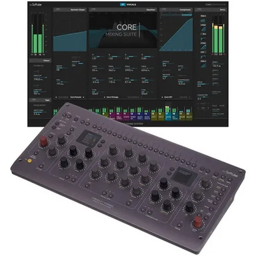 Softube Console 1 Channel Mk III - Audio-Controller mit Hardware und Software für professionelles Mischen und Mastern; bietet analogen Workflow mit 27 berührungsempfindlichen Reglern und zwei hochauflösenden Bildschirmen.