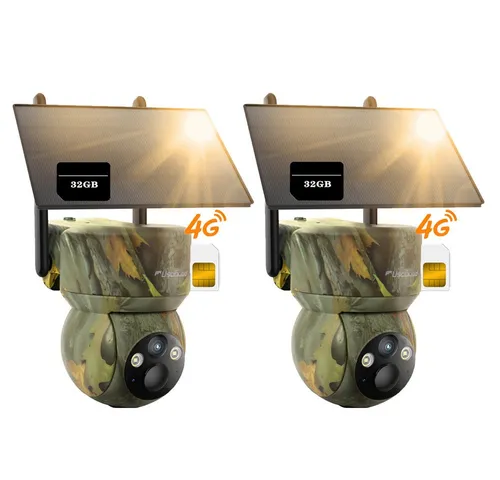 Usogood Wildkamera 4G LTE Überwachungskamera Aussen Solar Wildkamera (Außenbereich Sicherheit, Wild & Jagd, für Wildlife Monitoring, 2K Überwachungskamera Akku mit SIM Karte, 2-tlg., Outdoor Kamera Kabellos mit Bewegungsmelder Wasserdicht, Nachtsicht Farbe Jagdkamera für Naturbeobachtung, Jagd)