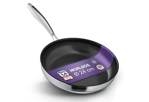 Morleos Keramikpfanne 24cm | Premium Antihaft-Bratpfanne für Induktion - Hochwertige 24cm Keramikpfanne mit 5-Schicht-Technologie für ausgezeichnete Antihaftleistung und gesundes, fettfreies Kochen – ideal für alle Herdarten.