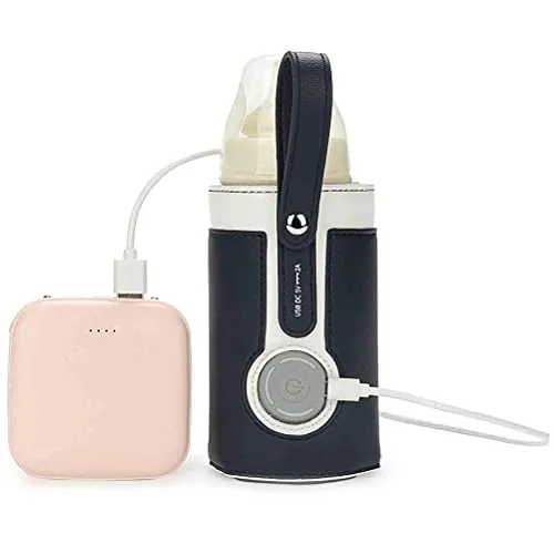 Rvtkak Flaschenwärmer USB, Tragbare Babyflaschenwärmer mit Temperatur Flaschenwärmer Baby Unterwegs Baby Tasche Baby Bottle Warmer Wärmeisolierung Tasche Die