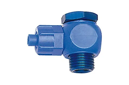 RIEGLER 110733-13.666 Winkel-Verschraubung, drehbar, G 1/4, für Schlauch 8/6, POM, 1Stk