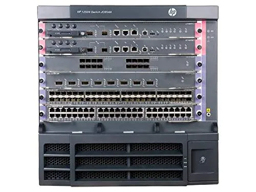 Hewlett Packard Enterprise 12504 AC Czarna obudowa sieciowa - Rama sieciowa (100-120/200-240, 0-40°C, 5-95%, 442 mm, 708 mm, 442 mm)