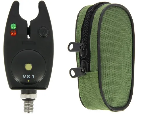 Bissanzeiger LED mit Tasche Karpfenangeln bite alarm Bissalarm wasserdicht