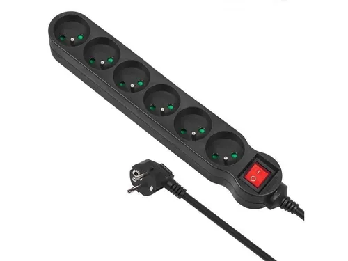 Power strip MCE188 2300W 5m black MACLEAN 5902211108160