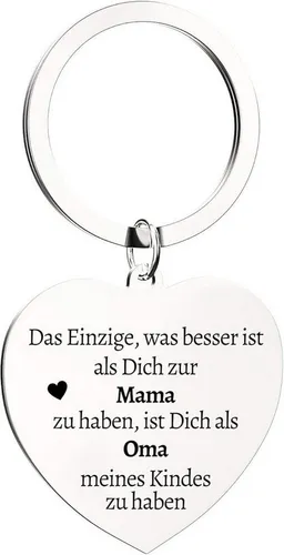 Geschenkehöhle Schlüsselanhänger Schlüsselanhänger in Herzform mit edler Gravur Geschenk für Mama & Oma, Edler Herzanhänger mit Gravur – das perfekte Geschenk für Mama & Oma