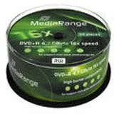 MEDIARANGE DVD+R 4.7GB 16x (50) Cake Box - Rohlinge für Daten- und Video-Archivierung, hohe Schreibgeschwindigkeit von 16x für schnelle Brennvorgänge.