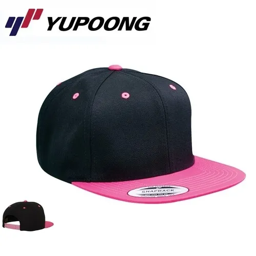 Yupoong 2 Tone Snapback Cap Uni/One Size Schwarz Neonpink