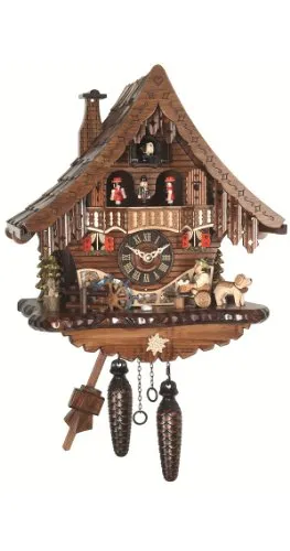 Engstler Kuckucksuhr Chalet-Stil 34cm mit Quarz-Uhrwerk - Charmante Kuckucksuhr im Chalet-Stil mit präzisem Quarz-Uhrwerk. Ein dekorativer Blickfang für Ihr Zuhause, der Tradition und Stil vereint.