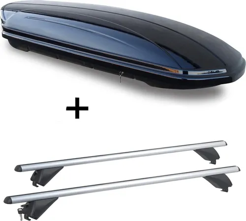 Dachbox MAA460L+Alu Dachträger RB003 für Ford Edge 5Türer ab 16