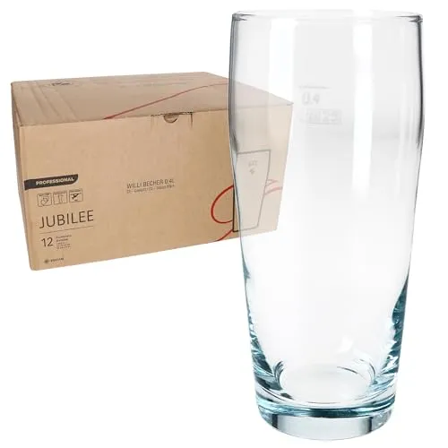 12er Set Willibecher 0,4 L – Geeichte Biergläser für Cocktails und Drinks - Vielseitiges 12er Set geeichter Willibecher mit 0,4 L – ideal für Pils, Cocktails und mehr. Klare Glasoberfläche zeigt Farben perfekt, spülmaschinengeeignet und platzsparend verpackt für jeden Anlass.