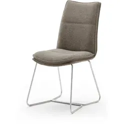 MCA Hampton Kufenstuhl Edelstahl/Stoffbezug in silber von MCA Furniture