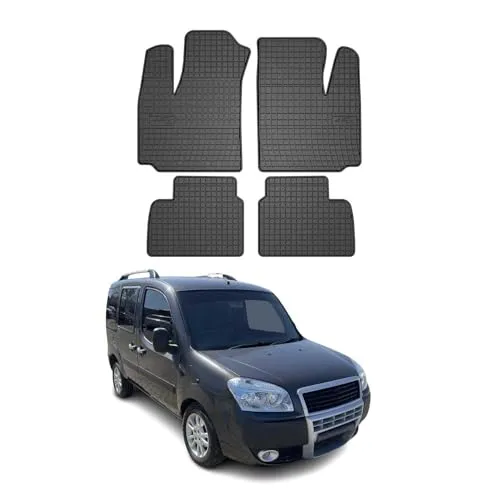 OMAC Auto-Fußmatten für Fiat Doblo 2000-2010 - Fahrzeugspezifische Gummimatten, rutschfest und wasserdicht, bieten optimalen Schutz für den Innenraum und sind leicht zu reinigen.