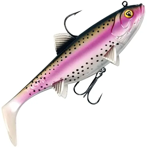Fox Rage Replicant Wobble - Gummifisch Swimbait, Farbe:UV Original Rainbow Trout, Länge/Gewicht:23cm - 155g