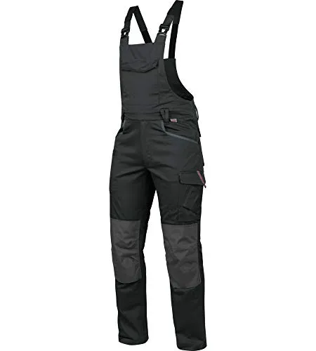 WÜRTH MODYF Stretch Arbeitslatzhose X - Professionelle Latzhose für Herren in Grau - ARBEITSHOSEN: Diese komfortable Latzhose bietet 12 Außentaschen für optimalen Stauraum und maximale Bewegungsfreiheit dank elastischem Material. Ideal für Handwerk und Gartenarbeit.