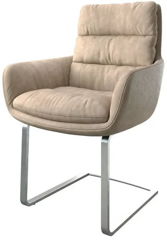 DELIFE Freischwinger Abelia-Flex mit Armlehnen in beige von Delife