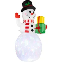 XXL Aufblasbarer Weihnachtsmann Schneemann mit LED-Beleuchtung - Nussknacker: Diese beeindruckende 1,80 Meter große Deko erhellt Ihren Garten und zieht alle Blicke auf sich. Inklusive selbstpumpendem Ventilator für müheloses Aufblasen und wetterfestem Design.