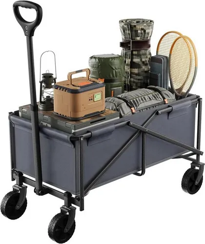 Woltu Faltbarer Gartenwagen mit verstellbarem Griff