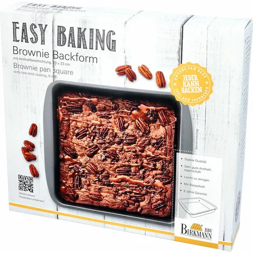 Birkmann Easy Baking Brownieform Brownie Backform Kuchenbackform 23 x 23 cm