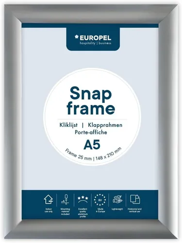 EUROPEL Plakatrahmen DIN A5 25 mm silber eloxiert