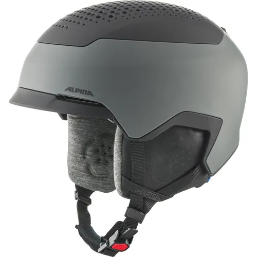 Alpina GEMS Skihelm für Erwachsene – Midnight-Grey Black matt, 51-55 - Skihelme mit herausnehmbaren, waschbaren Polstern und anpassbaren Luftöffnungen für perfektes Helmklima. Hoher Schutz und Komfort durch verstärkte Unterkanten und wärmenden Nackenschutz.
