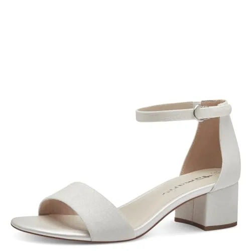 Tamaris Damen Sandalen mit Absatz in weiß von Tamaris