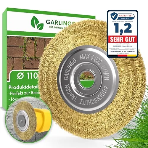 Garlingo Fugenbürste | Kompatibel mit Gloria Multibrush und anderen Drahtbürsten | 10 mm Breite | Weedbrush Zubehör Ersatzbürste Fugen Bürste