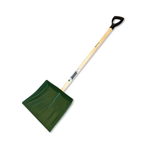 Schneeschaufel Metallkopf Holzstiel Kunststoffgriff Schneeschieber 130cm Solid