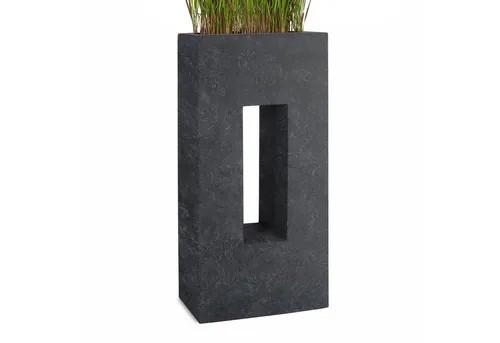 Pflanzwerk Pflanzkübel Vista Premium Frostbeständig Lava 92 cm Anthrazit - Der Pflanzkübel Vista von Pflanzwerk überzeugt durch sein einzigartiges Design und eine zentrale Aussparung für kreative Dekorationen. Mit hochwertigem Material und frostbeständiger Qualität ist er ideal für jede Jahreszeit.