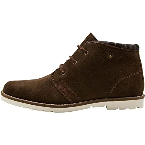 Nebulus Herren Winterstiefel DUSKY – Warme Lederstiefel in Dunkelbraun, Größe 44 - Diese stilvollen Winterstiefel aus 100% Leder bieten dank des Merinowollfutters perfekten Komfort und Wärme. Ideal für Spaziergänge und den Alltag, passen sie sich durch die Schnürung optimal an Ihren Fuß an.