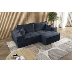 Kaiser Möbel Ecksofa Bohoo, Graphit, L-Form 248x140 cm