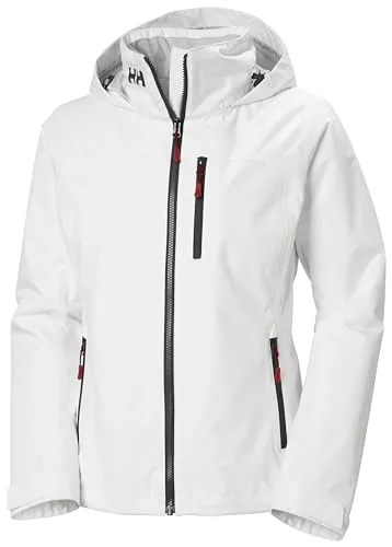 Helly Hansen Crew Hooded Midl 2.0 Jacke Weiß S - Übergangsjacke mit HELLY TECH® Protection, wasserdicht, winddicht und atmungsaktiv – ideal für Seglerinnen, die auf Komfort und Funktionalität setzen.