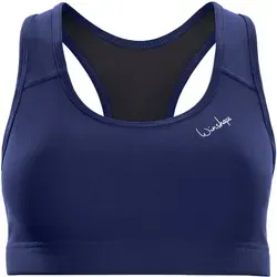 WINSHAPE Damen Functional Comfort Sb102c Sport-BH mit herausnehmbaren Pads, Dark-blue, XL EU - Funktionsunterwäsche mit herausnehmbaren Pads, bietet zuverlässigen Halt und ultraweichen, elastischen Stoff für optimalen Komfort während Yoga, Pilates und Fitness. Eco-friendly!