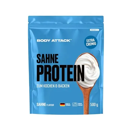 Body Attack Sahne Protein 500 g – Cremige Protein Alternative für Backen & Kochen