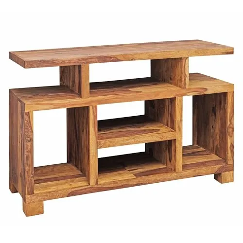 Massivholz Sideboard 115cm Sheesham Natur von FineBuy