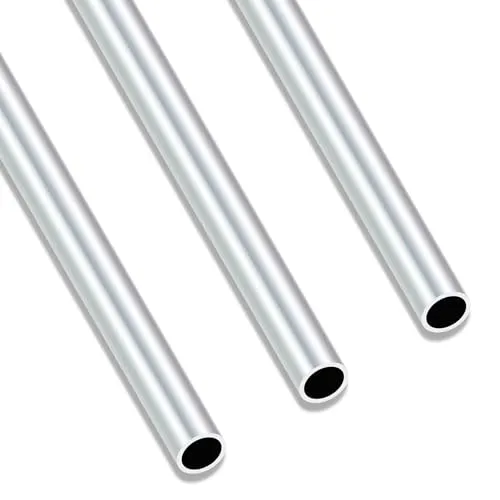 iMeistek 6063 Aluminium-Rundrohr, 250 mm Länge, 12 mm Außendurchmesser, 10 mm Innendurchmesser, nahtlos, gerade, runde Rohre für Industrie, Dekoration, Architektur (3 Stück)