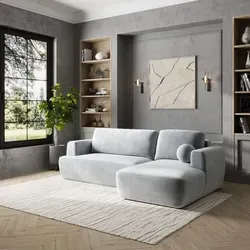 Ecksofa SENTI K R-S mit Schlaffunktion - Modernes Ecksofa mit Schlaffunktion und praktischem Bettkasten. Ideal für Wohnzimmer und Gästeübernachtungen, bietet eleganten Komfort und Stauraum.