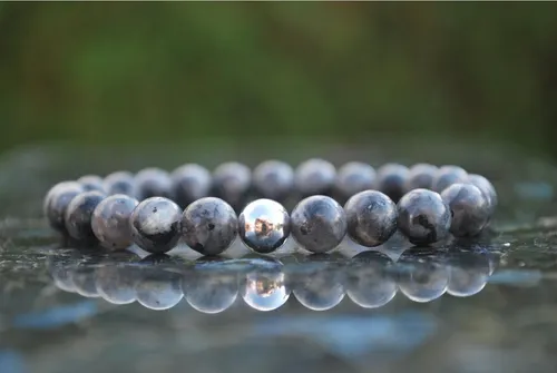 NAHLE Armband Larvikit mit 925 Silberperle Perlenarmband (inkl. Schmuckbox), elastisches starkes Band