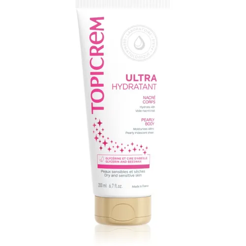 Topicrem UH BODY Ultra-Moisturizing Pearly Body Körpermilch für empfindliche Haut mit perlmutternem Glanz 75 ml