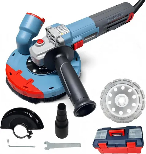 Fanztool Winkelschleifer Bürstenlose Betonschleifer mit 150mm Diamantschleiftopf *1, (Set)