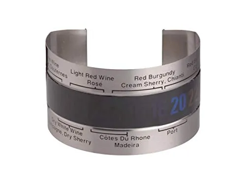 BarCraft Weinthermometer, Edelstahl, 12 x 17 x 22 cm, Silber